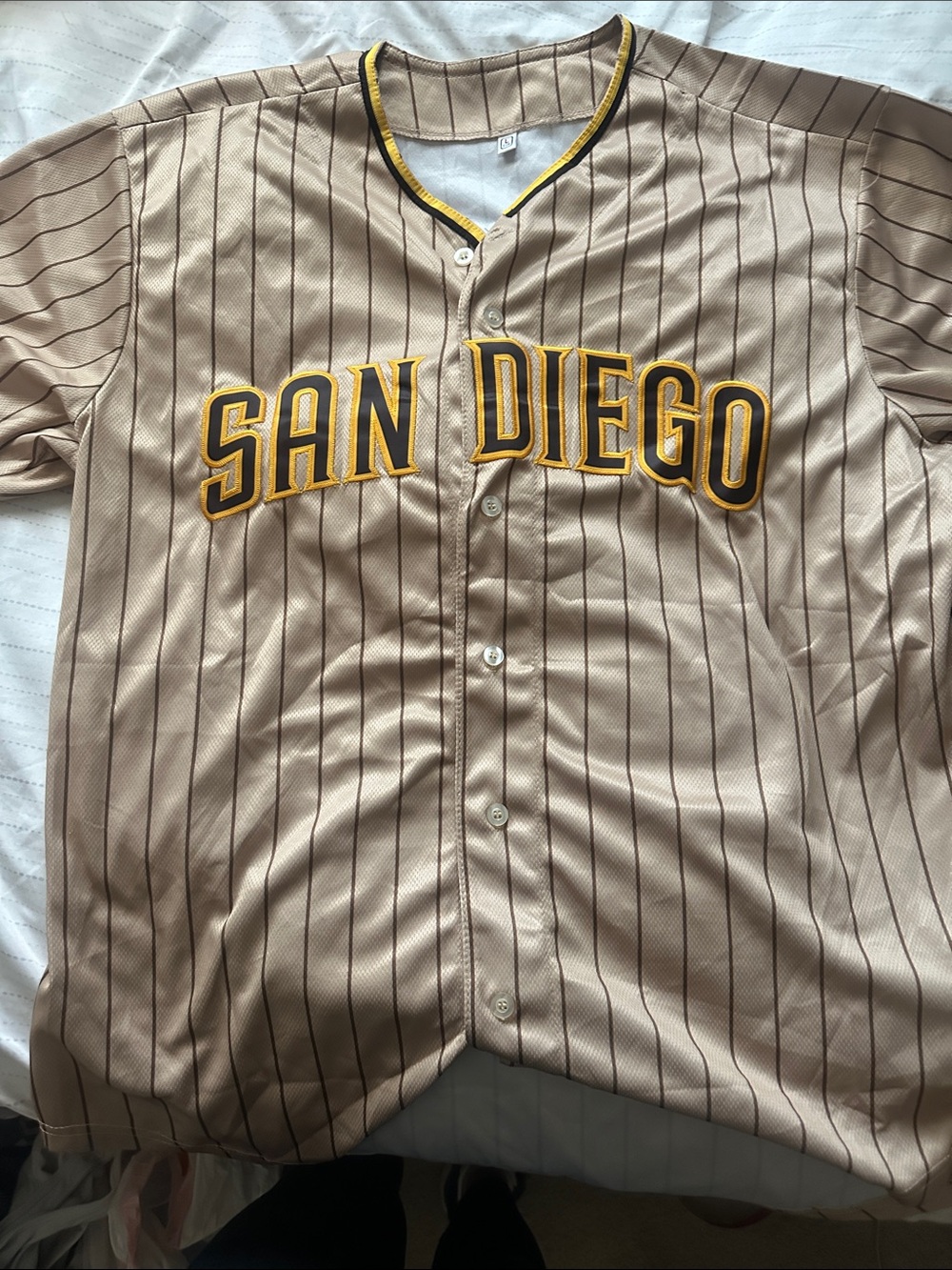 San Diego Baseball Jersey #23 — Tan with Yellow & Black Trim